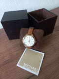 Michael Kors Runway Slim Quartz White Dial Beige Leather Strap Watch For Women - MK2284 Buy Now By Michael Kors
