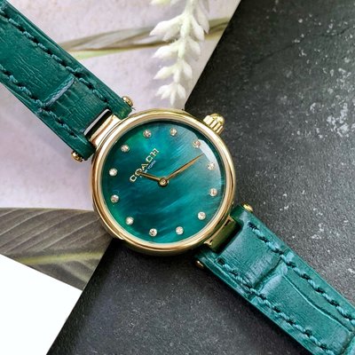 Coach Park Analog Green Dial Green Leather Strap Watch for Women - 14503534 Buy Now By Coach