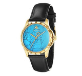 Gucci G Timeless Turquoise Blue Dial Black Leather Strap Watch For Men - YA126462 Buy Now By Gucci