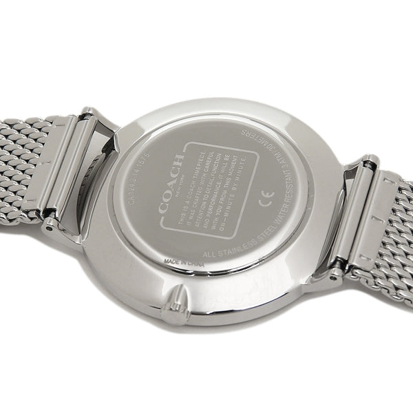Coach Charles Black Dial Silver Mesh Bracelet Watch for Men - 14602144 Buy Now By Coach