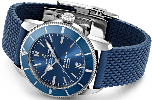 Breitling Superocean Heritage B20 Automatic 42 Blue Dial Blue Mesh Bracelet Watch for Men - AB2010161C1S1 Buy Now By Breitling