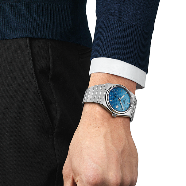 Tissot PRX Powermatic 80 Gradient Blue Dial Silver Steel Strap Watch for Men - T137.407.11.351.01