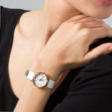 Marc Jacobs Baker White Dial White Leather Strap Watch for Women - MBM1284 Buy Now By Marc Jacobs