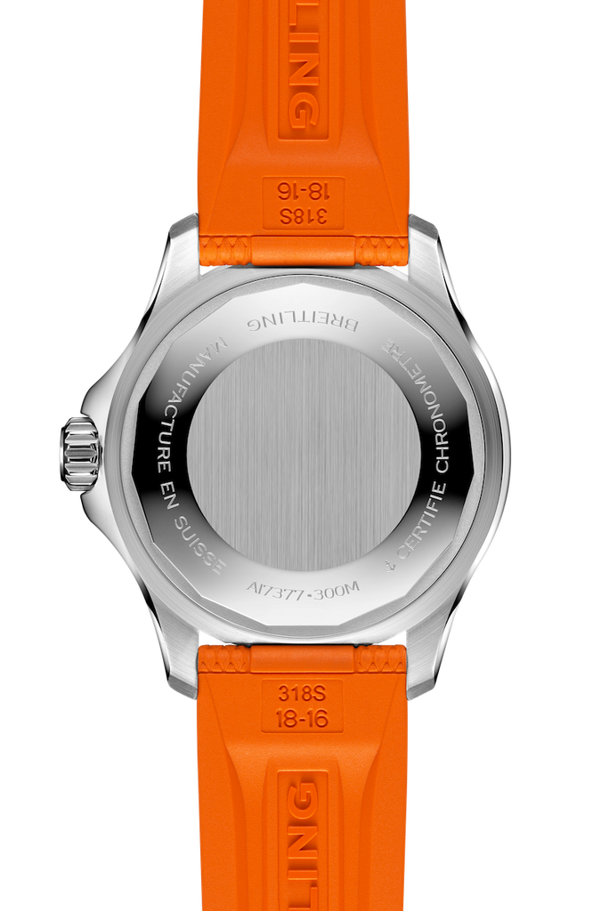 Breitling Superocean Automatic 36 Orange Dial Orange Rubber Strap Watch for Men - A17377211O1S1 Buy Now By Breitling