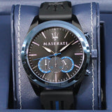 Maserati Traguardo Sports Blue Dial Black Rubber Strap Watch For Men - R8871612006 Buy Now By Maserati