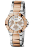 Guess Sunray Multifunction Crystals Silver Dial Two Tone Steel Strap Watch For Women - GW0616L3 Buy Now By Guess