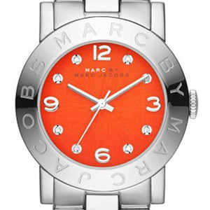 Marc Jacobs Amy Red Dial Silver Steel Strap Watch for Women - MBM3302 Buy Now By Marc Jacobs