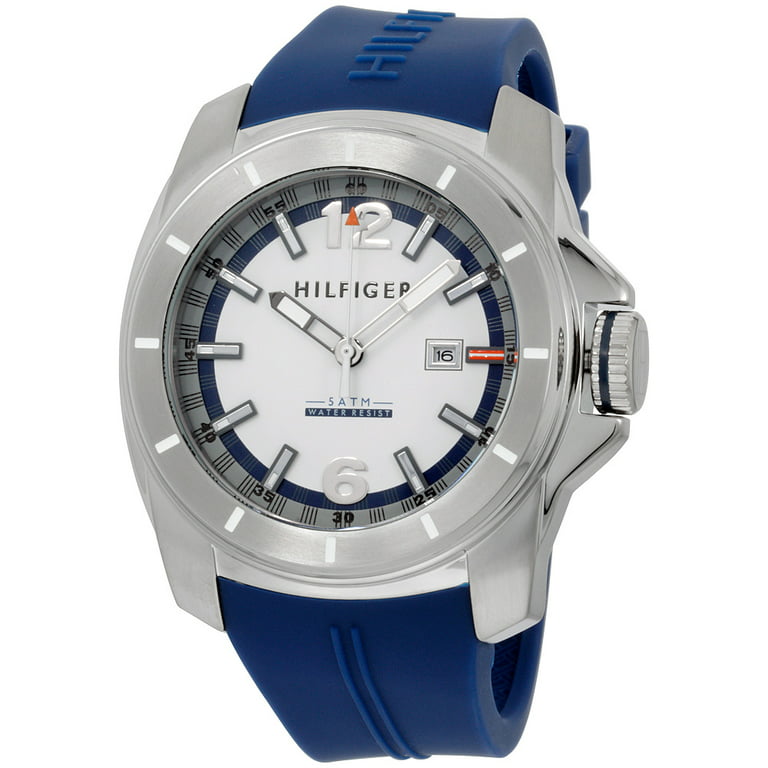 Tommy Hilfiger Windsurf White Dial Blue Rubber Strap Watch for Men - 1791113 Buy Now By Tommy Hilfiger