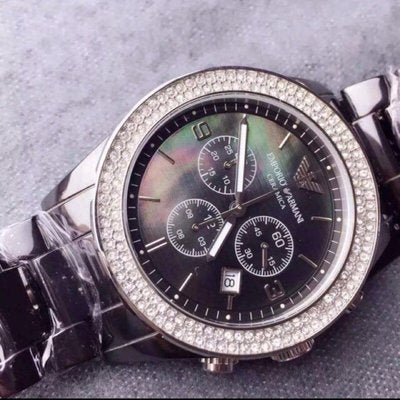 Emporio Armani Ceramica Black Dial Black Ceramic Strap Watch For Men - AR1455 Buy Now By Emporio Armani