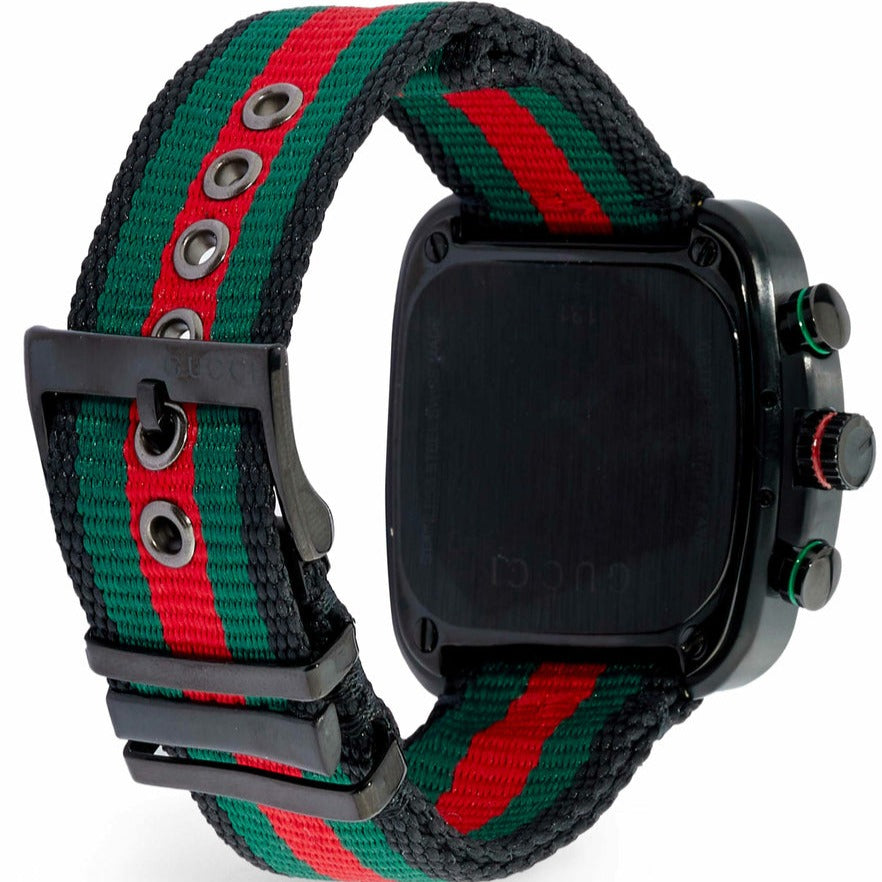 Gucci Coupe Chronograph Quartz Black Two Tone NATO Strap Watch For Men - YA131202 Buy Now By Gucci