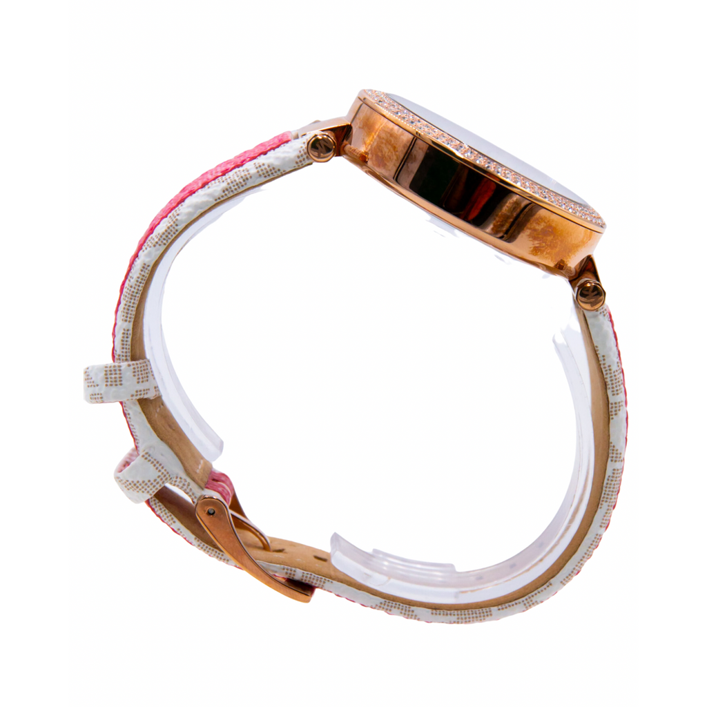 Michael Kors Parker Chronograph White Dial Two Tone Leather Strap Watch For Women - MK6951 Buy Now By Michael Kors