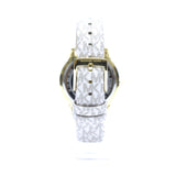 Michael Kors Tibby Analog Silver Dial White Leather Strap Watch for Women - MK1049 Buy Now By Michael Kors