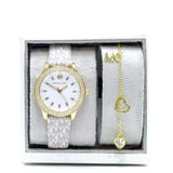 Michael Kors Tibby Analog Silver Dial White Leather Strap Watch for Women - MK1049 Buy Now By Michael Kors