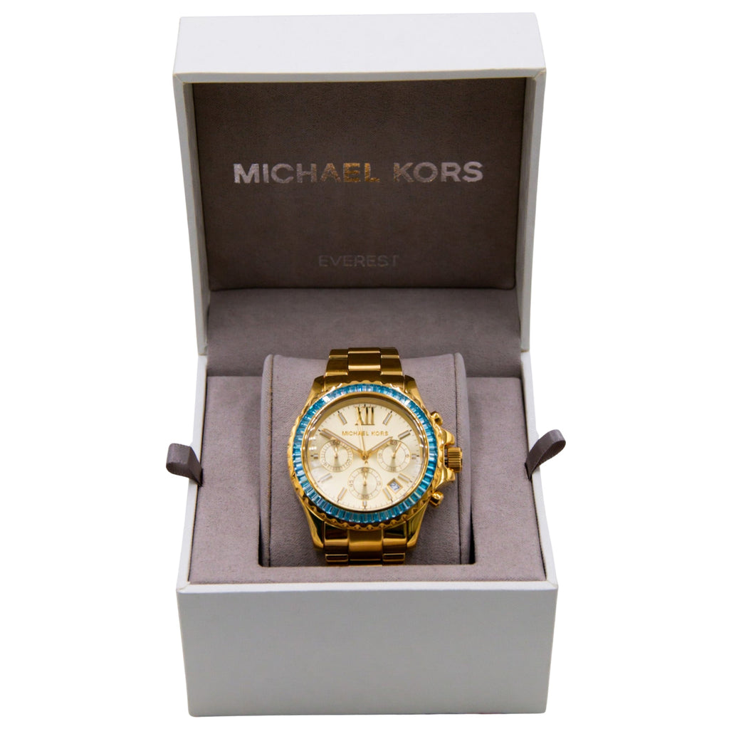 Michael Kors Everest Chronograph Gold Dial Gold Steel Strap Watch For Women - MK7210 Buy Now By Michael Kors