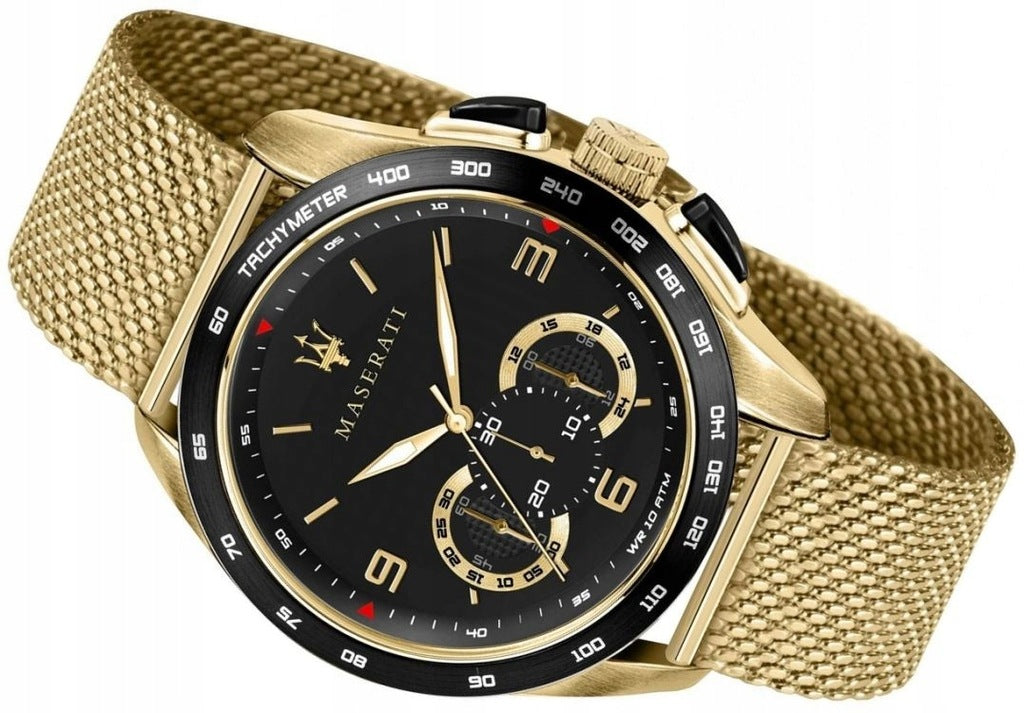 Maserati Traguardo 45mm Quartz Gold Black Dial Watch For Men - R8873612010 Buy Now By Maserati