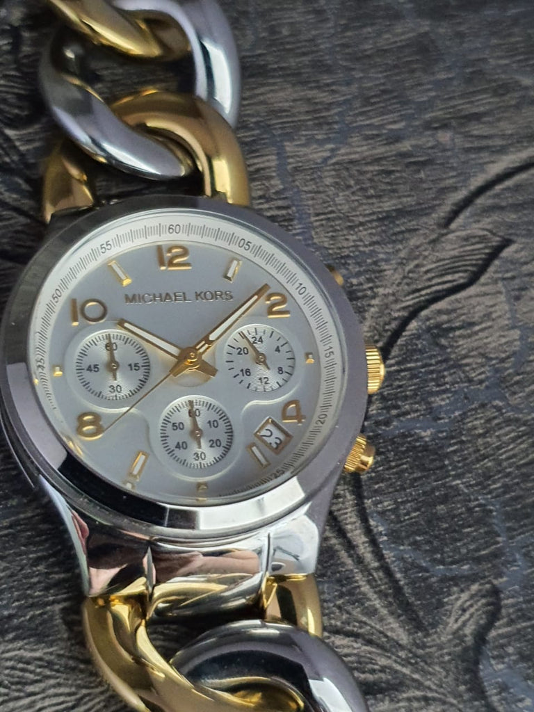 Michael Kors Runway White Dial Two Tone Steel Strap Watch for Women - MK3199 Buy Now By Michael Kors