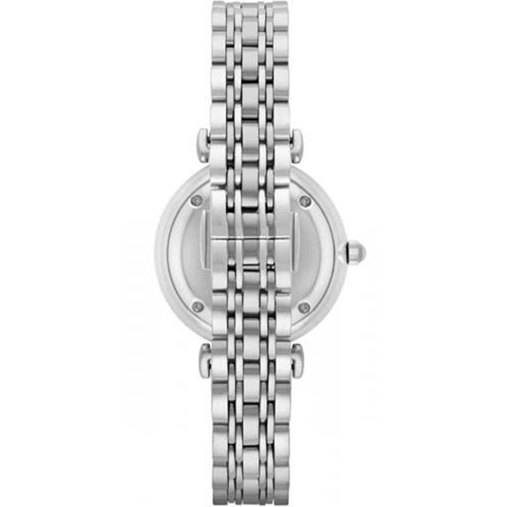 Emporio Armani Gianni T Bar White Marble Dial Silver Steel Strap Watch For Women - AR11170 Buy Now By Emporio Armani