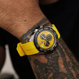Tag Heuer Formula 1 Chronograph 41mm Yellow Dial Yellow Rubber Strap Watch for Men - CAZ101AM.FT8054