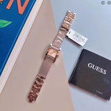Guess Nouveau Diamonds Rose Gold Dial Rose Gold Mesh Bracelet Watch for Women - W0127L3 Buy Now By Guess