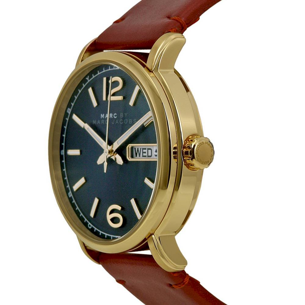 Marc Jacobs Fergus Green Dial Brown Leather Strap Watch for Men - MBM5077 Buy Now By Marc Jacobs