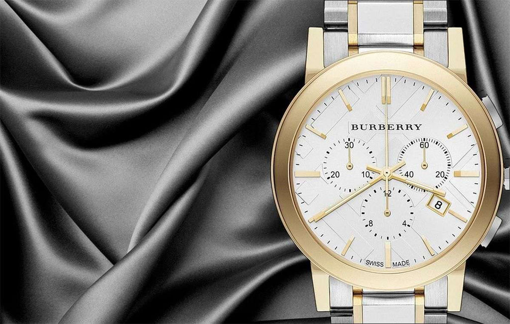 Burberry The City White Dial Two Tone Steel Strap Watch for Men - BU9751 Buy Now By Burberry