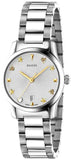 Gucci G Timeless White Dial Silver Steel Strap Watch For Women - YA126572A Buy Now By Gucci