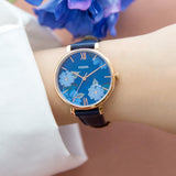 Fossil Jacqueline Blue Dial Blue Leather Strap Watch for Women - ES4673 Buy Now By Fossil