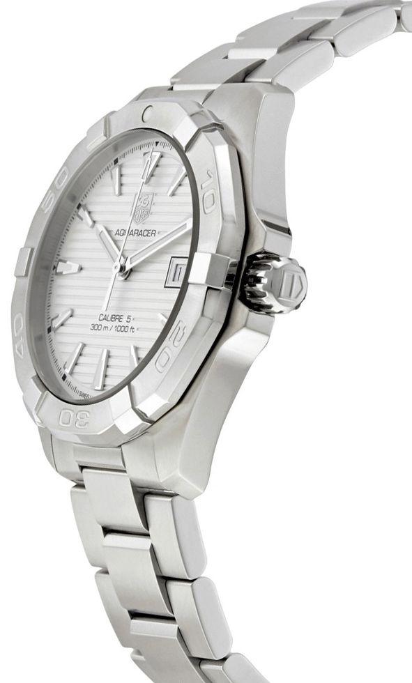 Tag Heuer Aquaracer Automatic White Dial Silver Steel Strap Watch for Men - WAY2111.BA0928 Buy Now By Tag Heuer