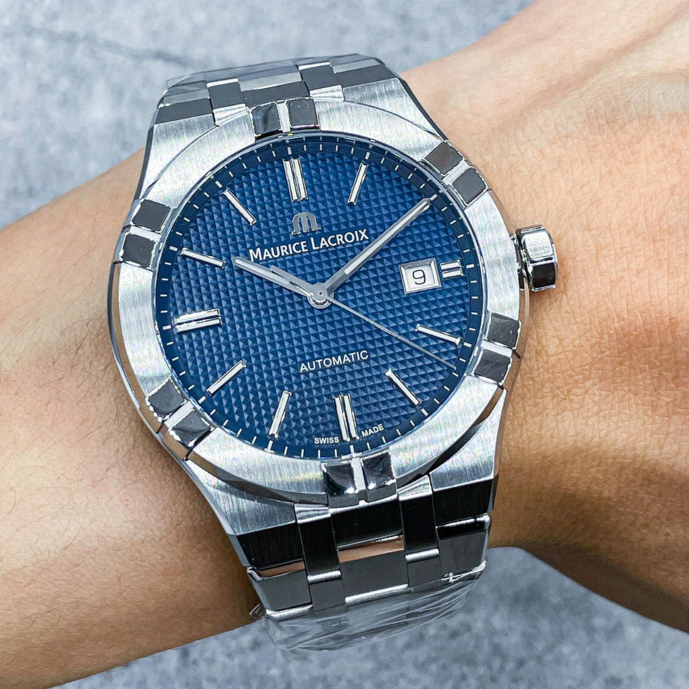 Maurice Lacroix Aikon Automatic Blue Dial Silver Steel Strap Watch For Men - AI6008-SS002-430-1 Buy Now By Maurice Lacroix