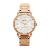 Coach Delancey White Dial Rose Gold Steel Strap Watch for Women - 14502497 Buy Now By Coach