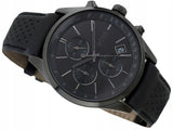 Hugo Boss Grand Prix Black Dial Black Leather Strap Watch for Men - 1513474 Buy Now By Hugo Boss