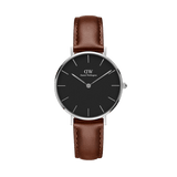 Daniel Wellington Classic Petite St Mawes Black Dial Brown Leather Strap Watch For Women - DW00100237 Buy Now By Daniel Wellington