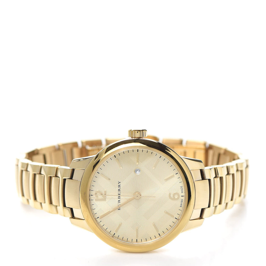 Burberry The Classic Champagne Dial Gold Steel Strap Watch for Women - BU10109 Buy Now By Burberry