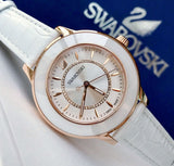 Swarovski Octea Lux White Dial White Leather Strap Watch for Women - 5414416 Buy Now By Swarovski