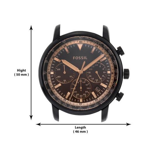 Fossil Goodwin Chronograph Brown Dial Brown Leather Strap Watch for Men - FS5529 Buy Now By Fossil