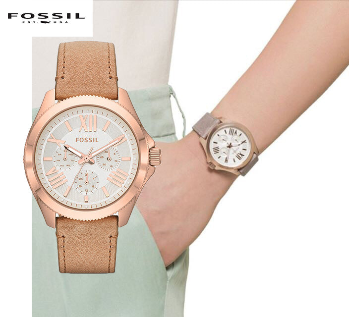 Fossil Cecile White Dial Beige Leather Strap Watch for Women - AM4532 Buy Now By Fossil