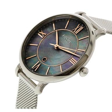 Fossil Jacqueline Mother of Pearl Blue Dial Silver Mesh Strap Watch for Women - ES4322 Buy Now By Fossil