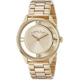 Marc Jacobs Marc Tether Transparent Gold Dial Gold Steel Strap Watch for Women - MBM3413 Buy Now By Marc Jacobs