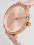 Michael Kors Jayne Three Hand Rose Gold Dial Pink Leather Strap Watch For Women - MK7130 Buy Now By Michael Kors