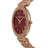 Michael Kors Darci Red DIal Rose Gold Stainless Steel Strap Watch for Women - MK3378 Buy Now By Michael Kors