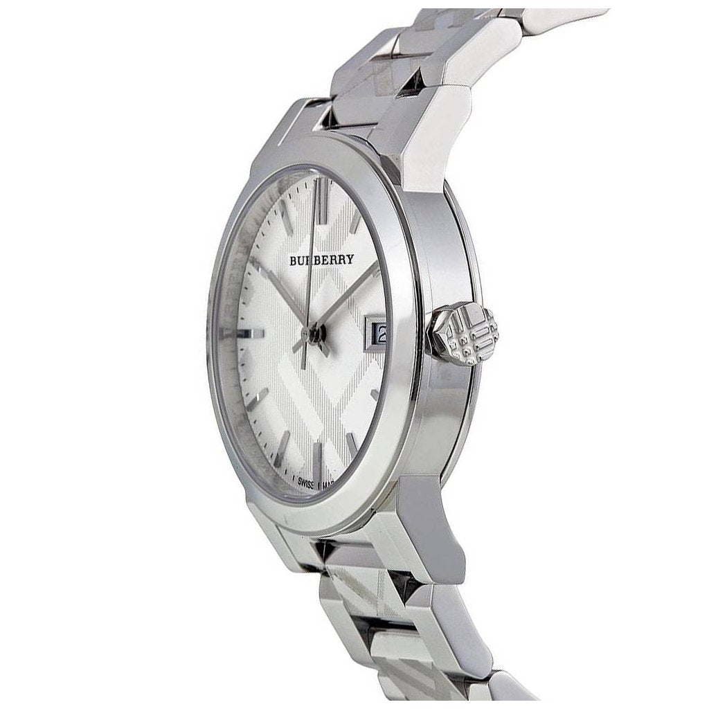 Burberry The City White Dial Silver Steel Strap Watch for Women - BU9144 Buy Now By Burberry