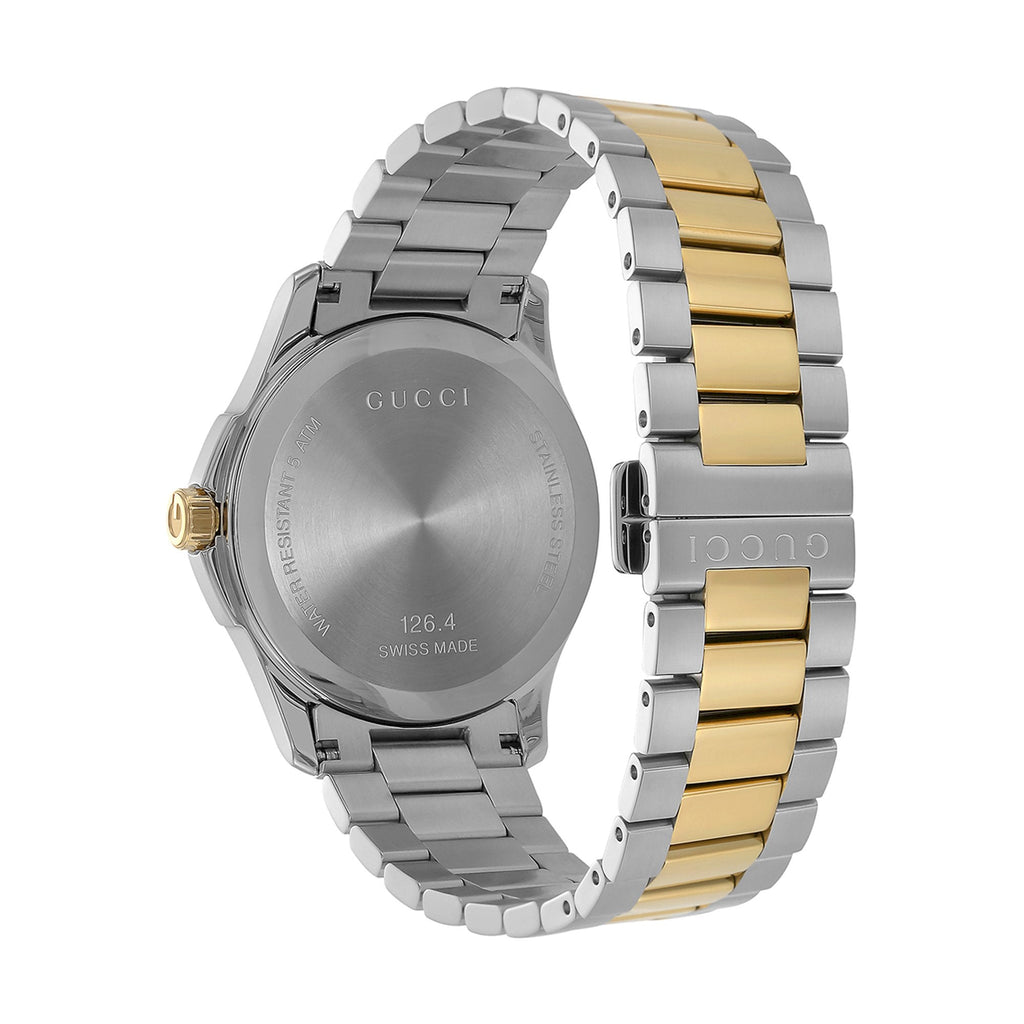 Gucci G Timeless Silver Dial Two Tone Steel Strap Watch For Men - YA126474 Buy Now By Gucci