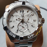 Tag Heuer Aquaracer 43mm White Dial Steel Strap Watch for Men - CAY1111.BA0927