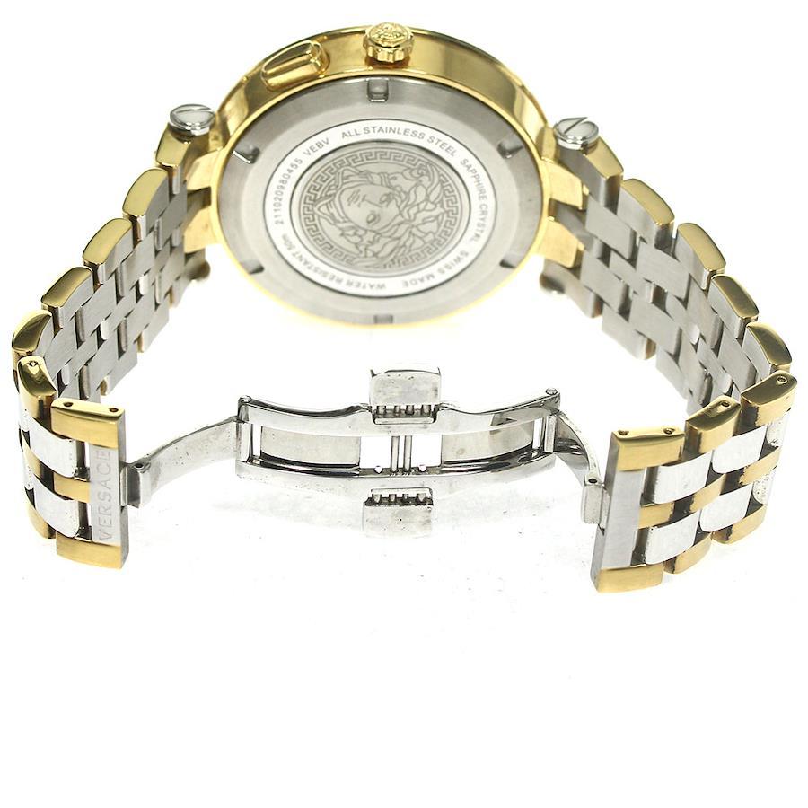 Versace V-Race Quartz Black Dial Gold Steel Strap Watch For Men - VEBV00519 Buy Now By Versace