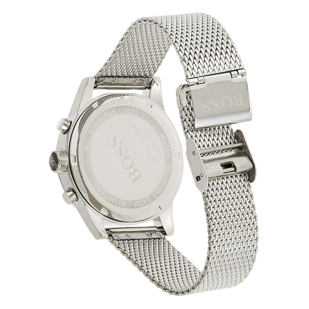 Hugo Boss Jet Blue Dial Silver Mesh Bracelet Watch for Men - 1513441 Buy Now By Hugo Boss