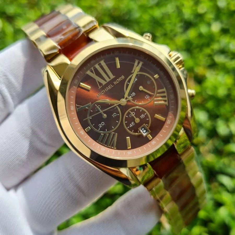 Michael Kors Bradshaw Chronograph Burgundy Dial Two Tone Steel Strap For Women - MK6269 Buy Now By Michael Kors