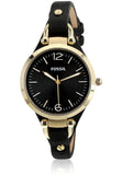 Fossil Georgia Black Dial Black Leather Strap Watch for Women - ES3148 Buy Now By Fossil