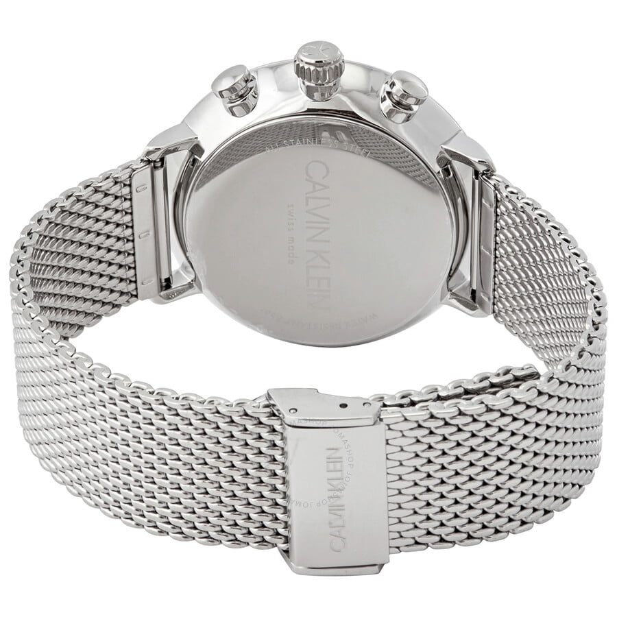 Calvin Klein High Noon Chronograph Blue Dial Silver Mesh Bracelet Watch for Men - K8M2712N Buy Now By Calvin Klein