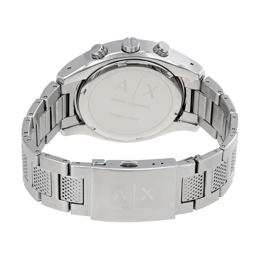 Armani Exchange Banks Chronograph Black Dial Silver Steel Strap Watch For Men - AX1720 Buy Now By Armani Exchange