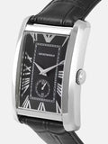 Emporio Armani Classic Analog Black Dial Black Leather Strap Strap Watch For Men - AR1604 Buy Now By Emporio Armani